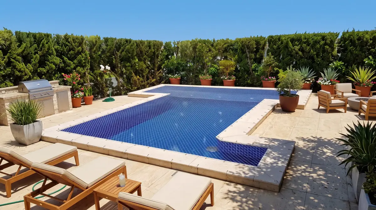 Redes para Piscinas: exemplo de instalação